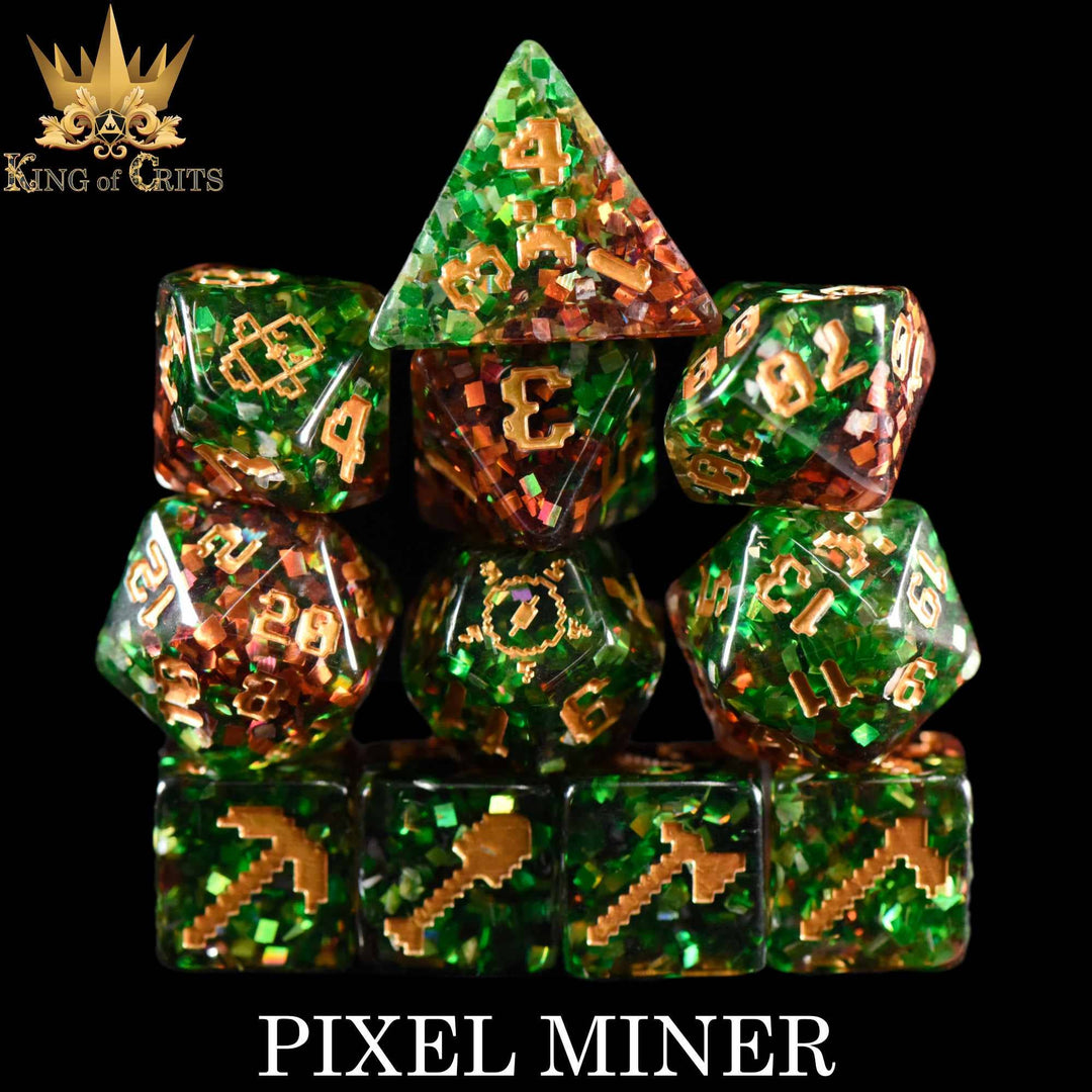 King of Crits Pixel Miner - 11 Dice Set NE4226