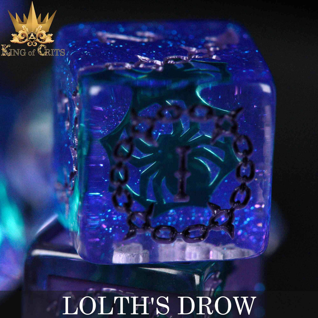King of Crits Lolth's Drow - 11 Dice Set NE4226