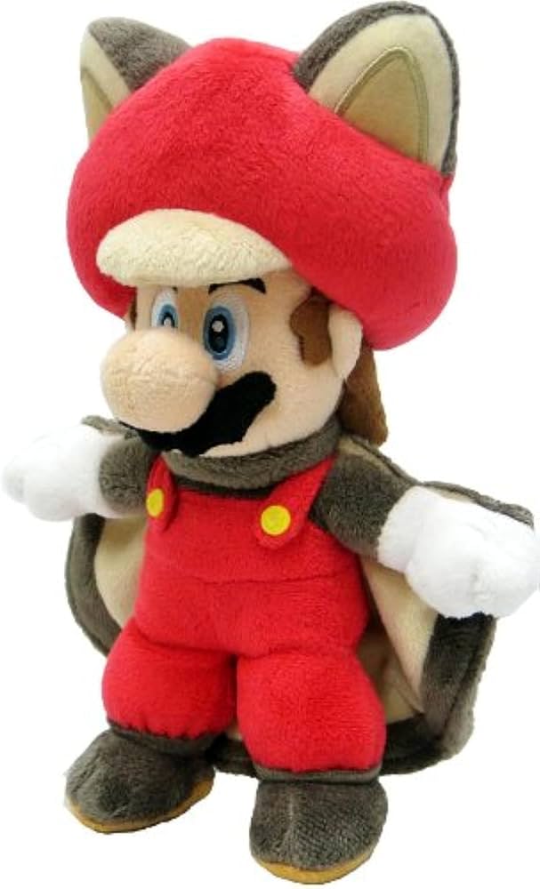 Little Buddy Super Mario Musasabi Flying Squirrel Mario 9"