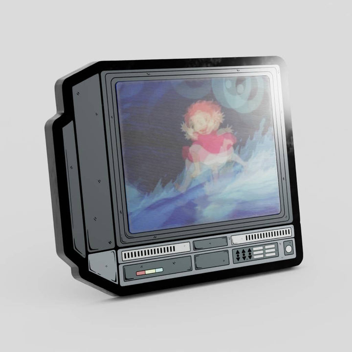 2.5" Lenticular Ponyo CRTV Enamel Pin - NE32726