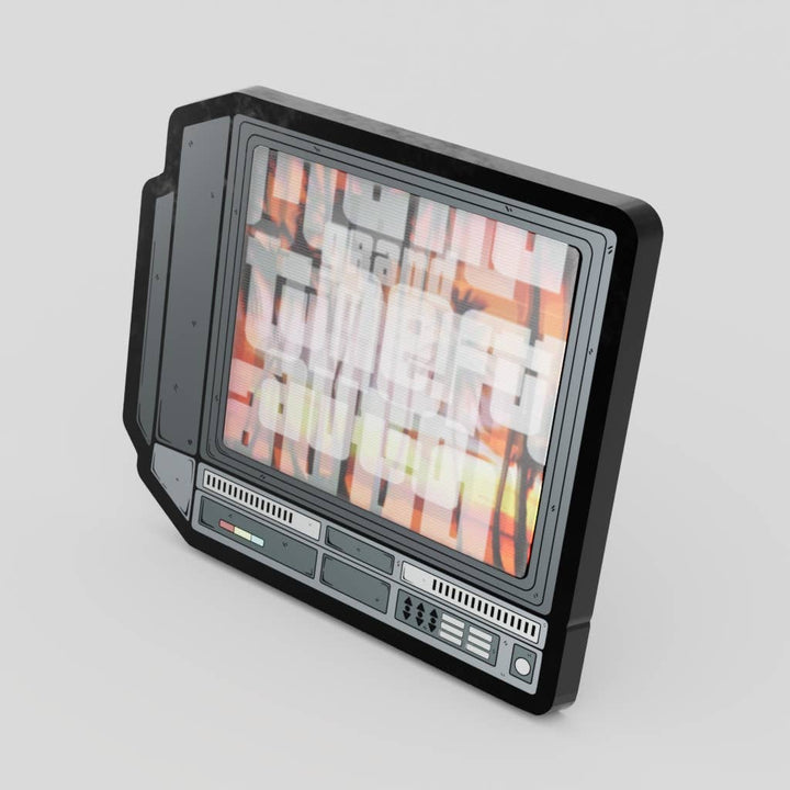 2.5" Lenticular GTA IV Vice City CRTV Enamel Pin - NE32726