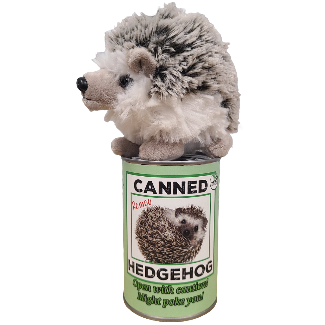 Canned Hedgehog | Stuffed Animal Plush w/Funny Jokes | Gift NE32026