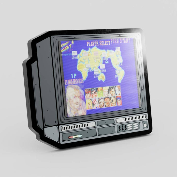 2.5" Lenticular Street Fighter 3 CRTV Enamel Pin - NE32726