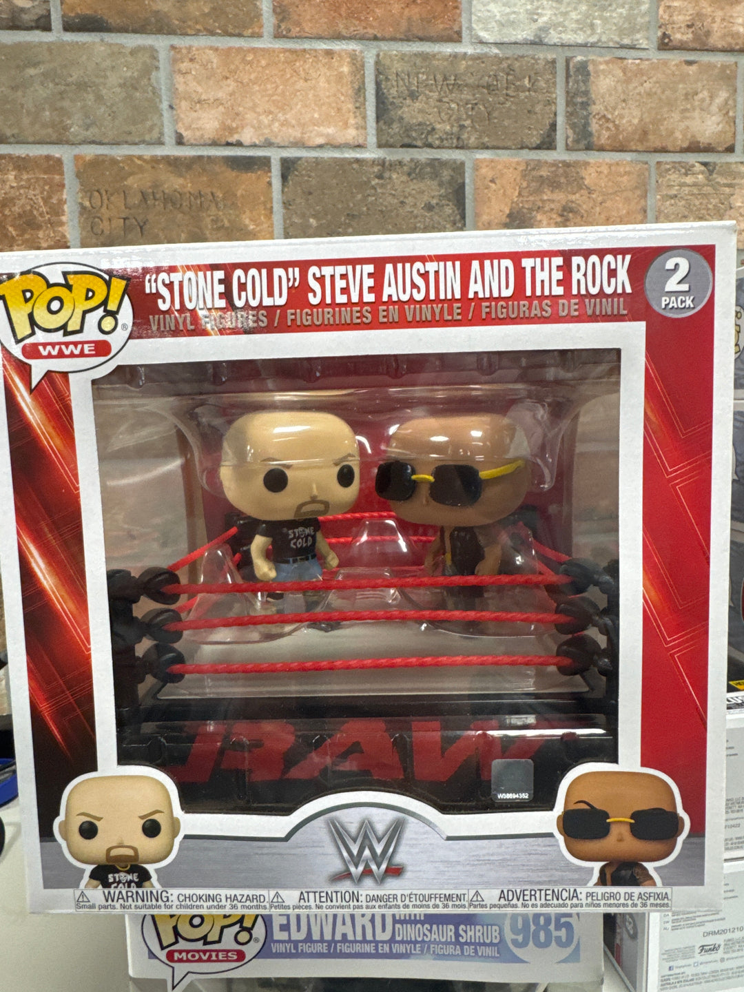 Funko Pop! Stone Cold Steve Austin and The Rock in Wrestling Ring 2 Pack WWE FP92926