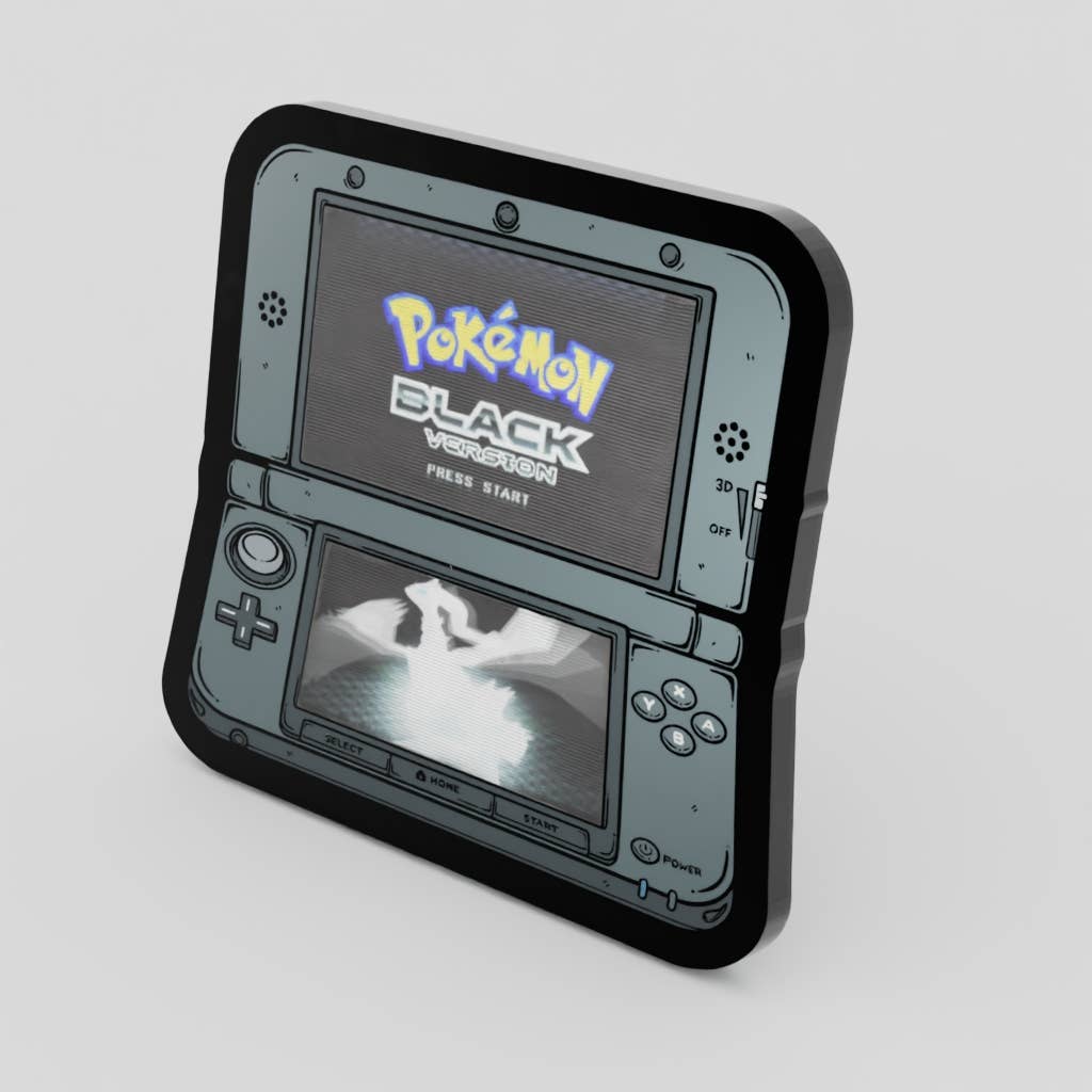 3DS 2.5" Lenticular Pokemon Black Pin