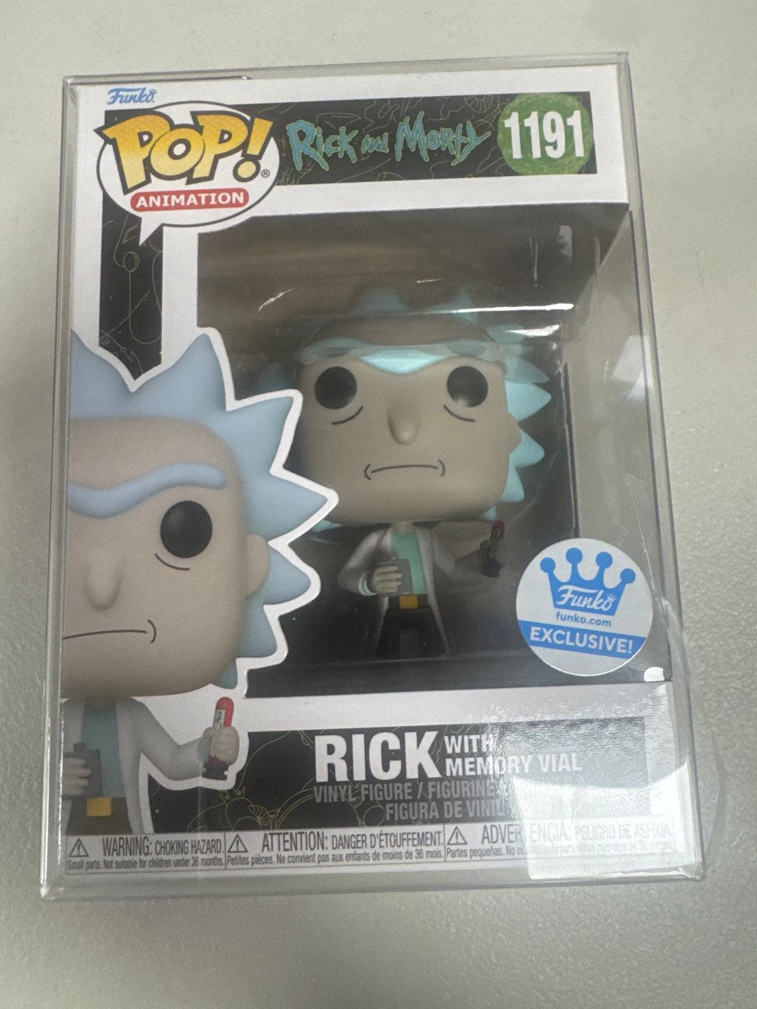 Funko Pop! Rick With Memory Vial #1191  Exclusive Rick and Morty  FP10826