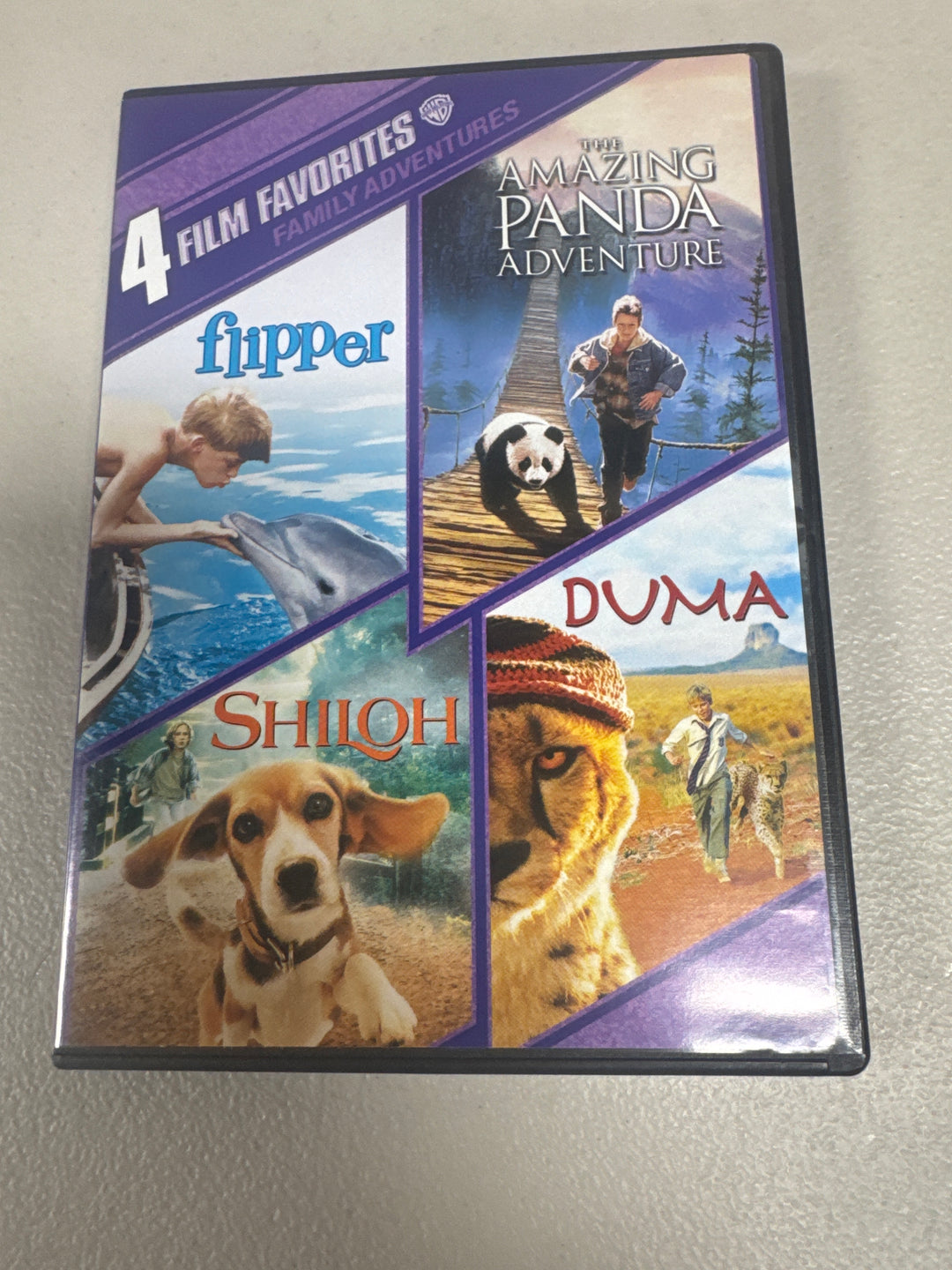 4 Film Favorites Family Adventures - Flipper/The Amazing Panda Adventure/ Shiloh/ Duma - DVD PM9826