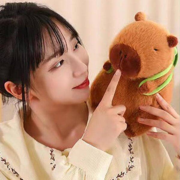 Capybara 9" Kawaii Plush w/ Turtle Backpack Squishy Pillow Toy (1) NE32026