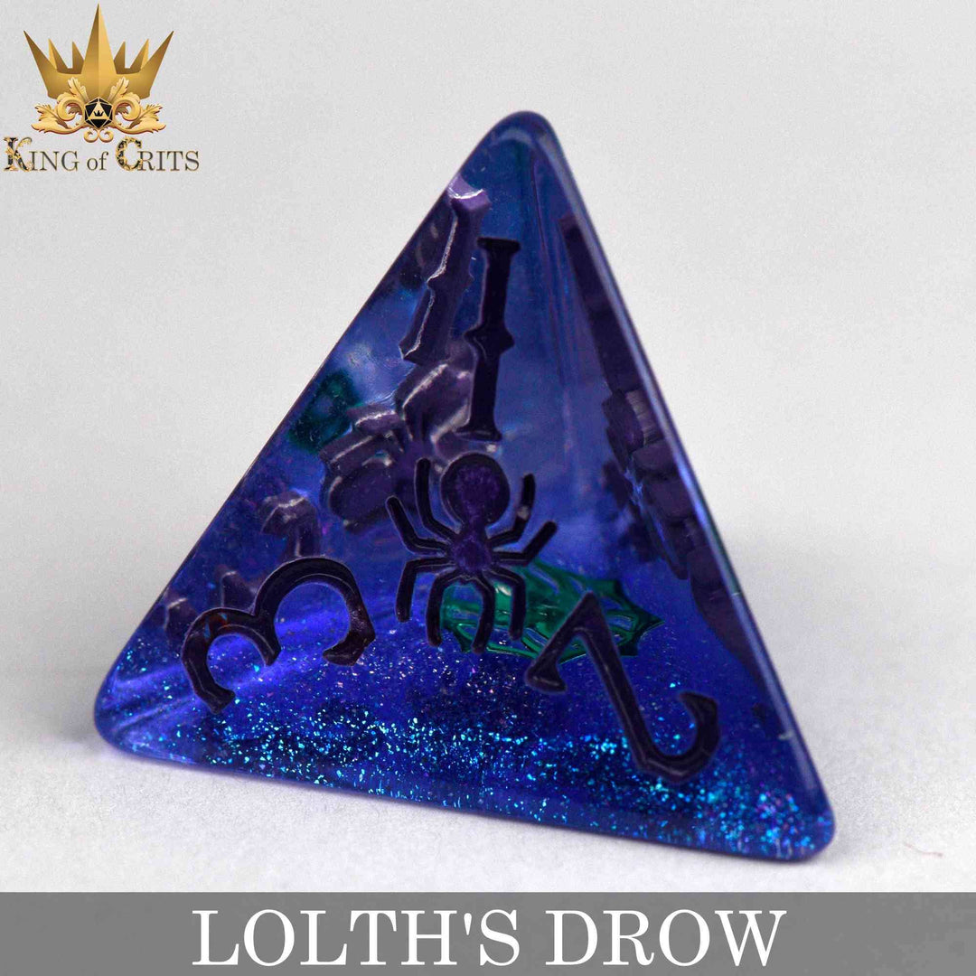 King of Crits Lolth's Drow - 11 Dice Set NE4226