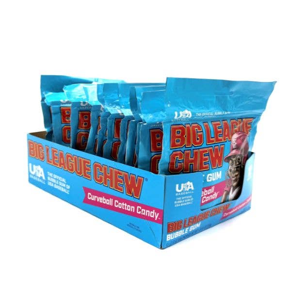 Big League Chew Curve Ball Cotton Candy Gum - NE5826