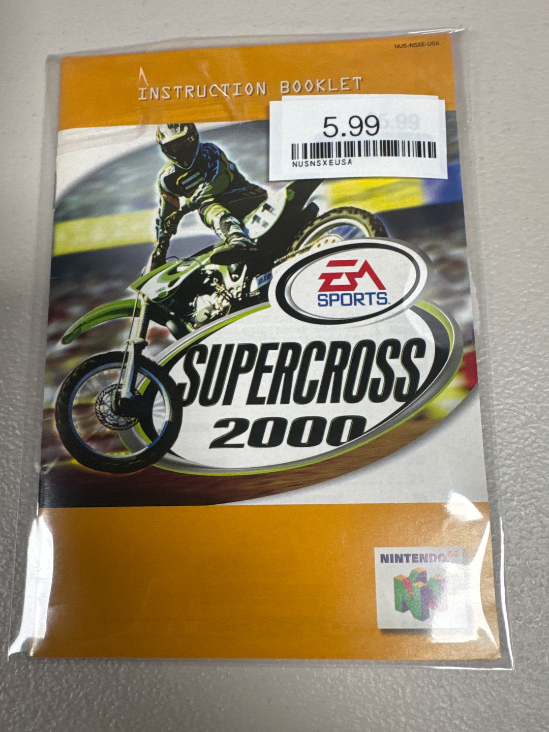 Jeremy McGrath Supercross 2000 N64 Manual Only MO6526