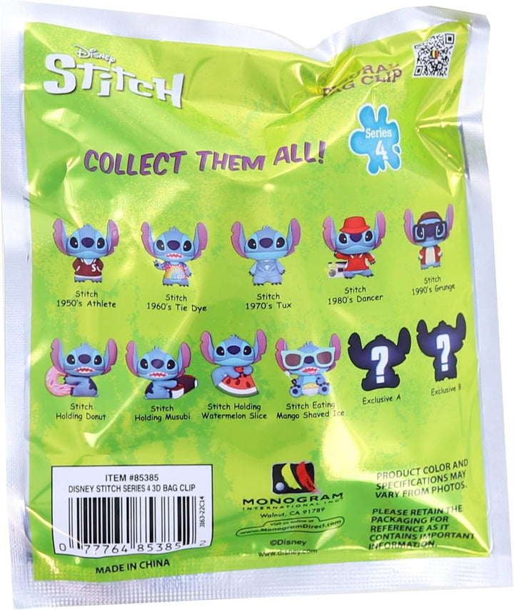 Disney Lilo & Stitch Series 4 3D Figural Bag Clip | One Random