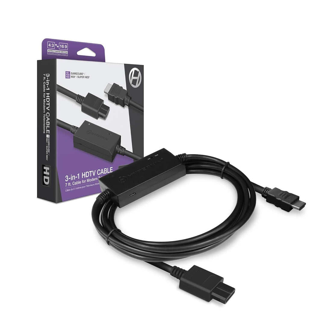 Hyperkin - 3-in-1 HDTV Cable for GameCube/N64/Super NES