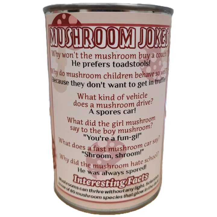 Canned Mushroom - Amanita Mushroom Plush Gift in Can w/Jokes NE32026
