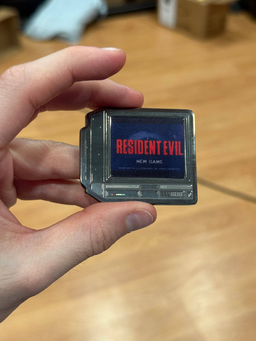 2.5" Lenticular Resident Evil 1 CRTV Enamel Pin - NE32726