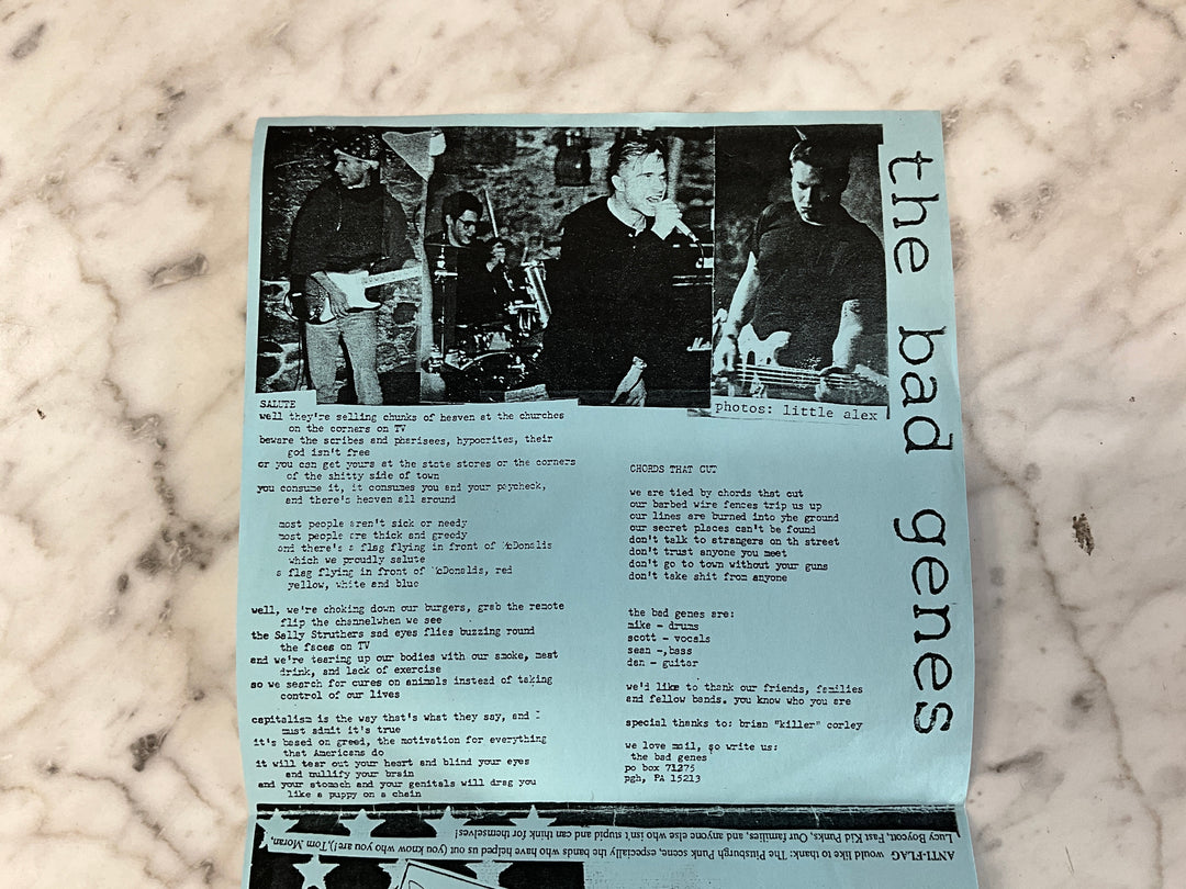 Anti-Flag / The Bad Genes - Rock’n With Father Mike (1994 Blue Sleeve) Very Good VR101726
