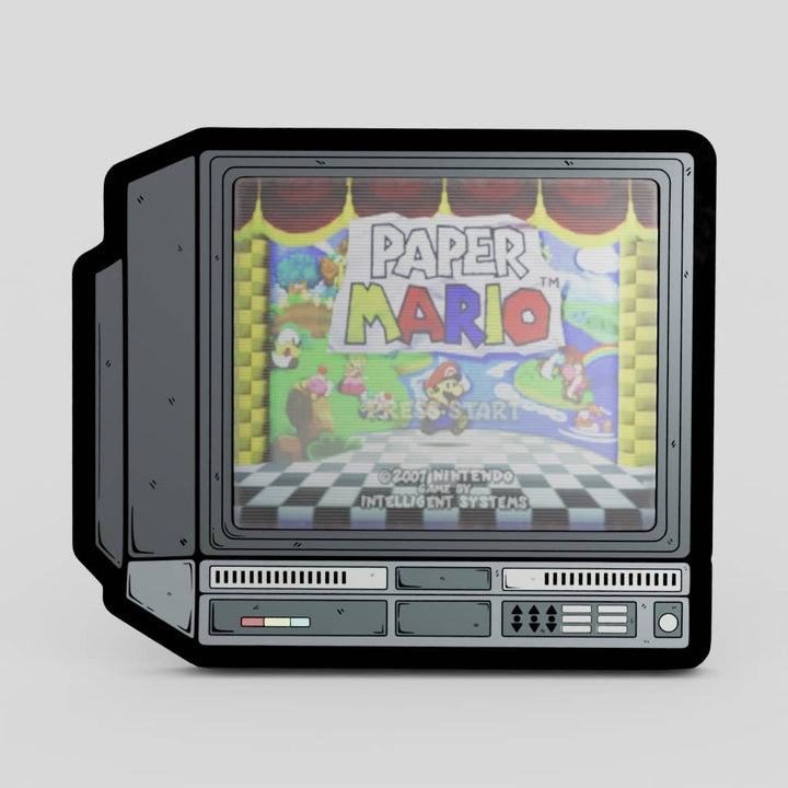 2.5" Lenticular Paper Mario CRTV Enamel Pin - NE32726