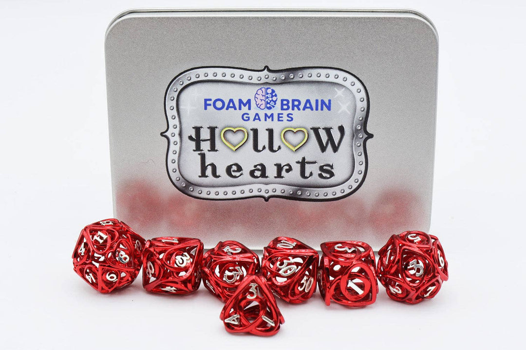 Hollow Hearts: Red Metal RPG Dice Set - NE043026