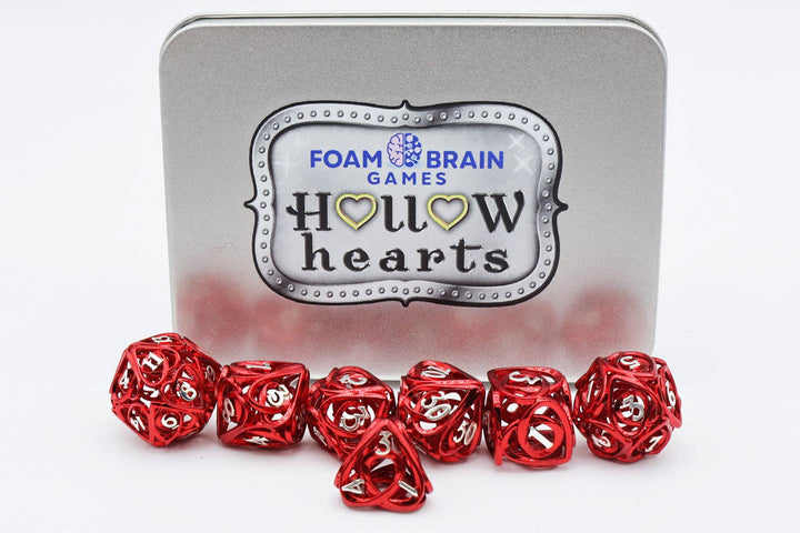 Hollow Hearts: Red Metal RPG Dice Set - NE043026