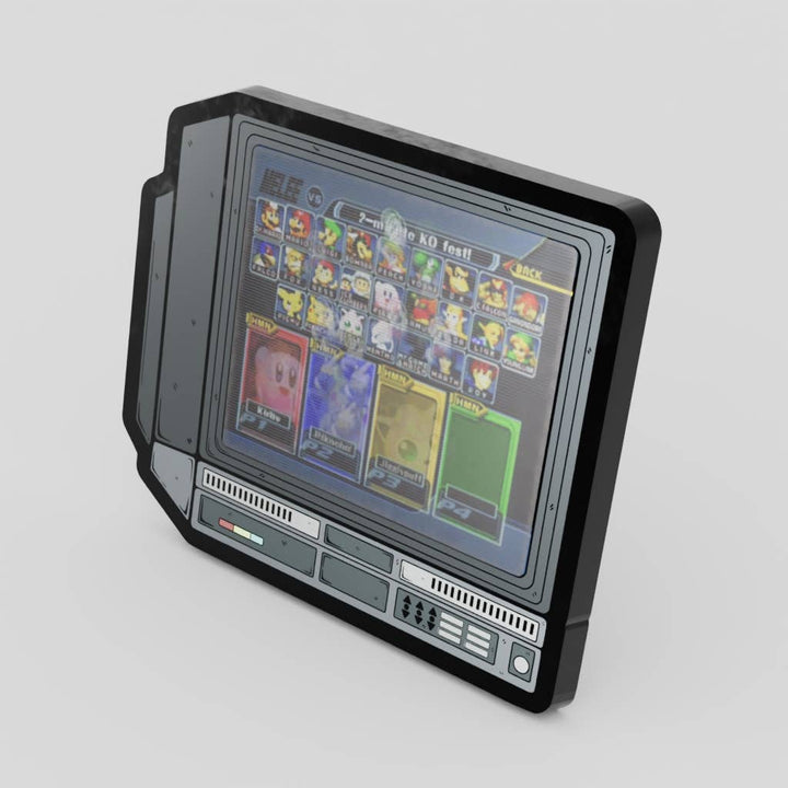 2.5" Lenticular Smash Bros Melee CRTV Enamel Pin - NE32726