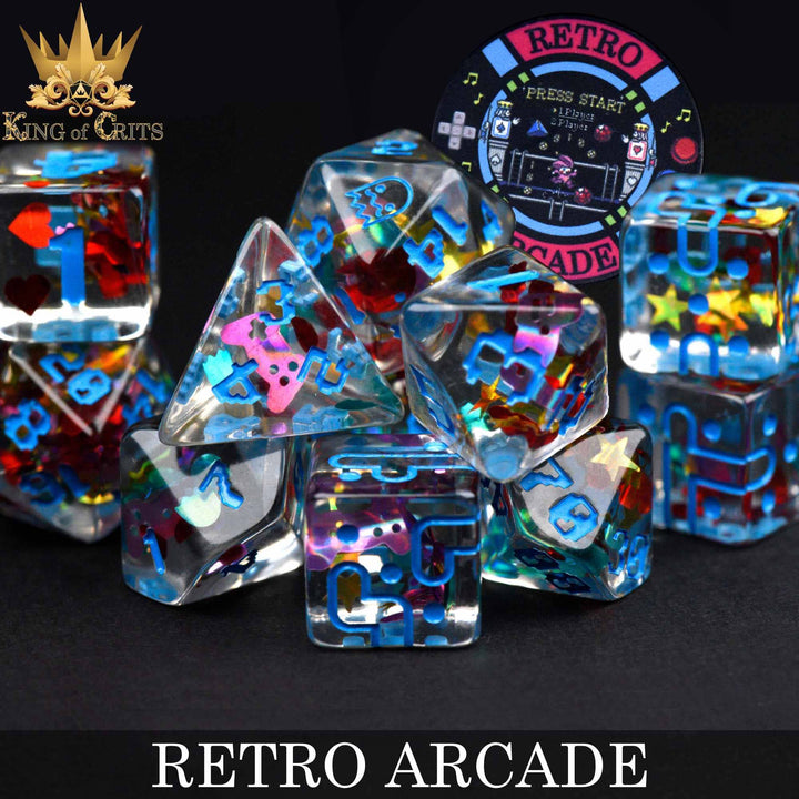 King of Crits Retro Arcade - 11 Dice Set NE4226