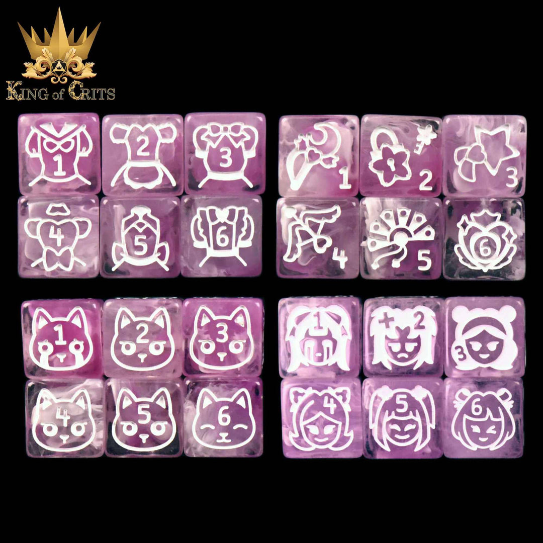 King of Crits Magical Girls - 11 Dice Set NE4226