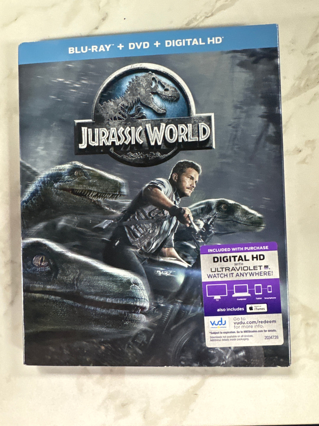 Jurassic World Blu-Ray and DVD PM71326