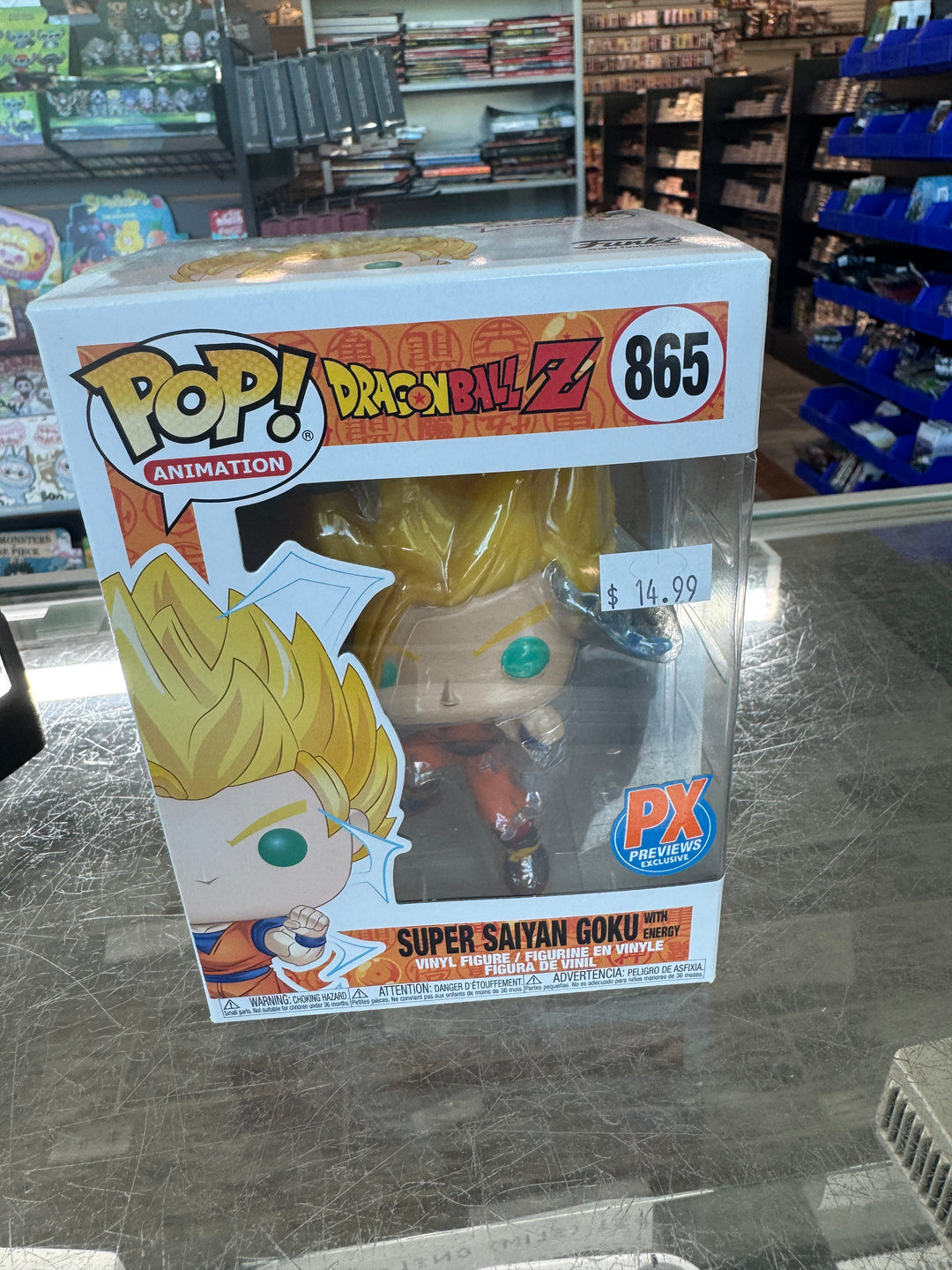 Dragon Ball Z - Super Saiyan Goku with Energy #865 (PX Previews ) - Funko Pop
