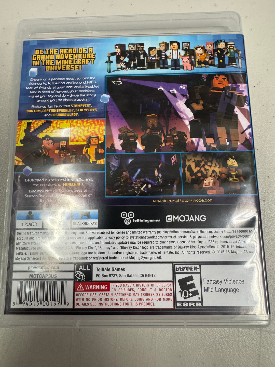 Minecraft: Story Mode Complete Adventure (Case Only) PS3 22825co