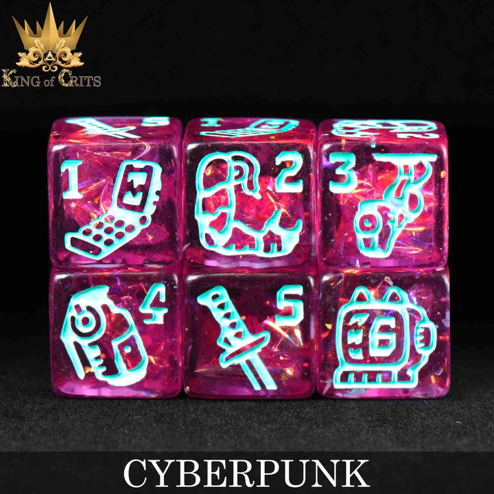 King of Crits Cyberpunk - 11 Dice Set NE4226