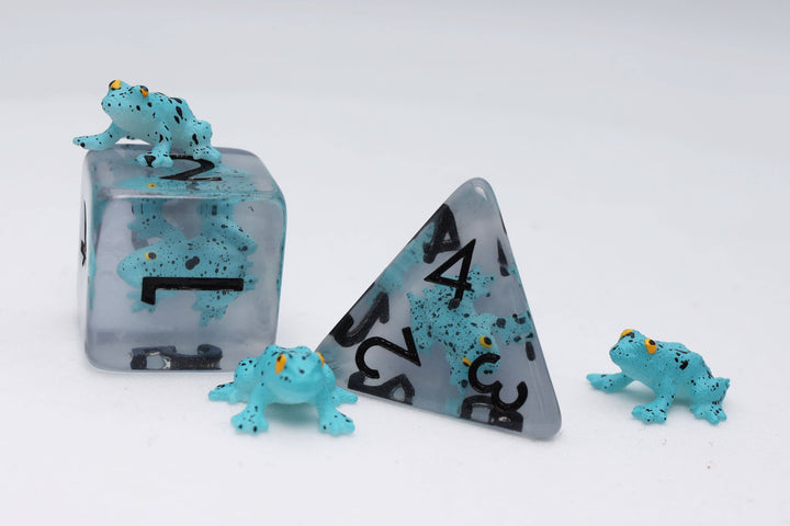 Blue Poison Frog RPG Dice Set - NE043026
