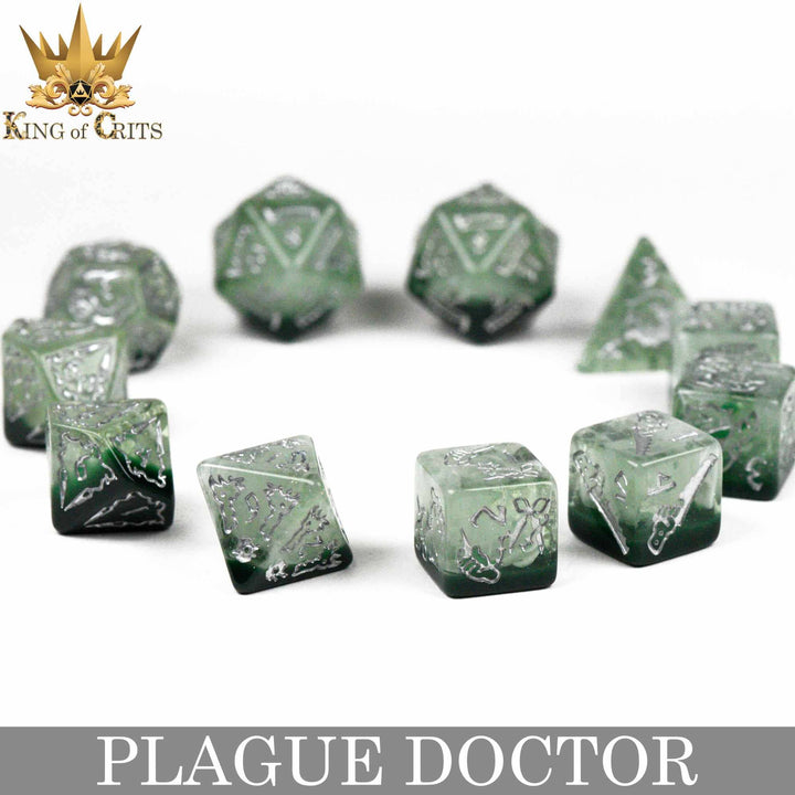 King of Crits Plague Doctor - 11 Dice Set NE4226