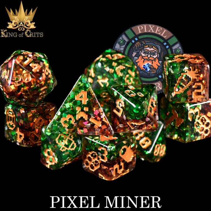 King of Crits Pixel Miner - 11 Dice Set NE4226