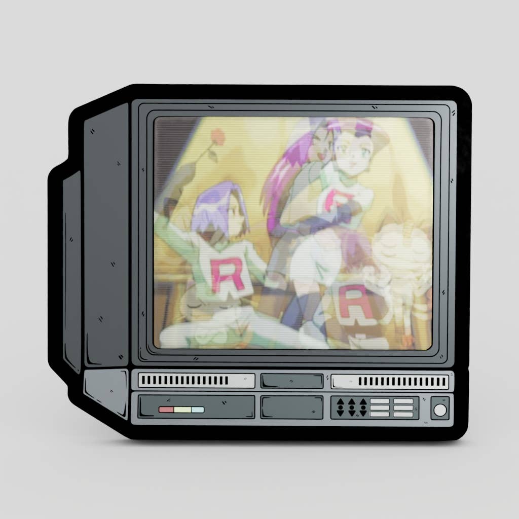 2.5" Lenticular Pokemon Team Rocket CRTV Pin