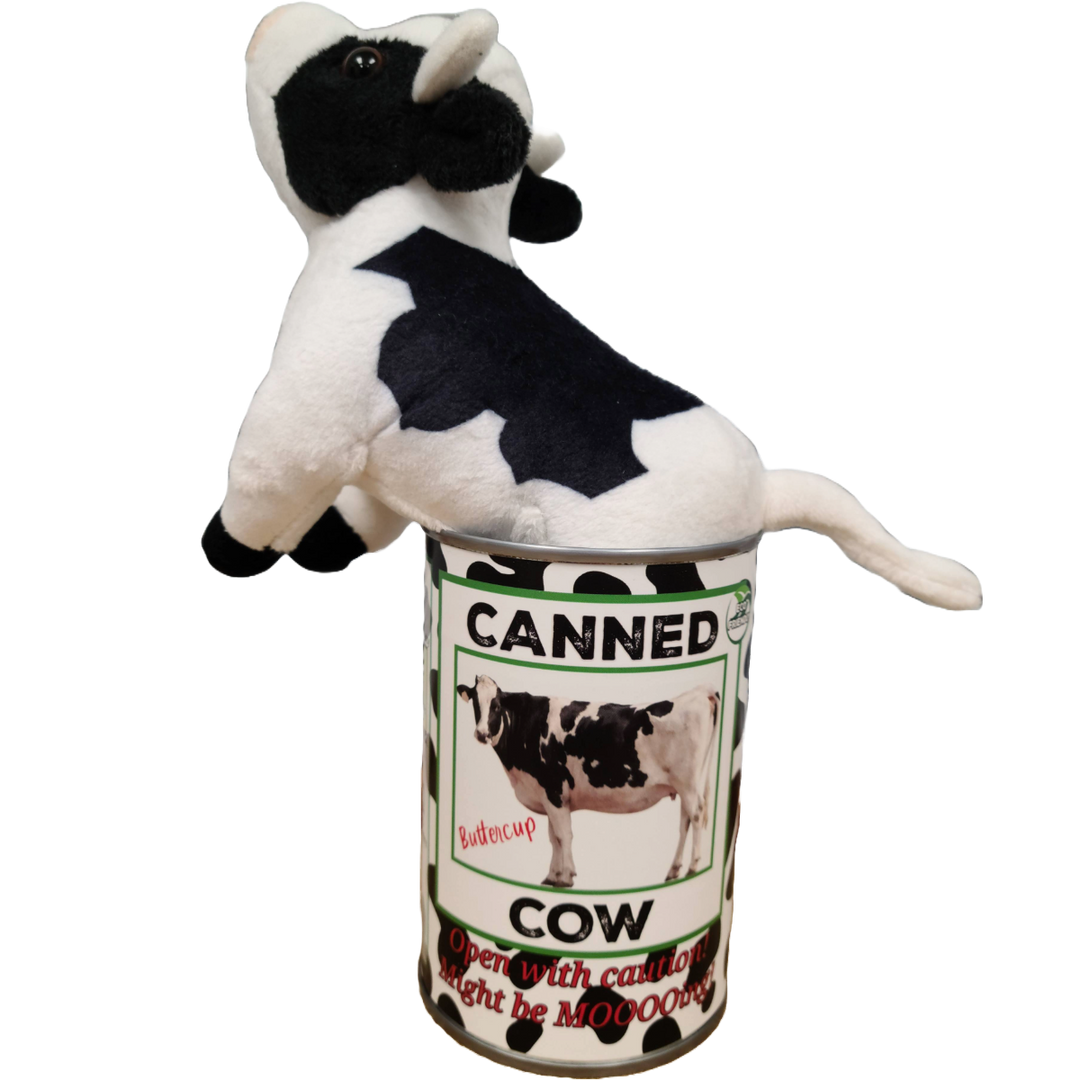Canned Cow | Stuffed Farm Animal Plush w/Jokes | Unique Gift NE32026