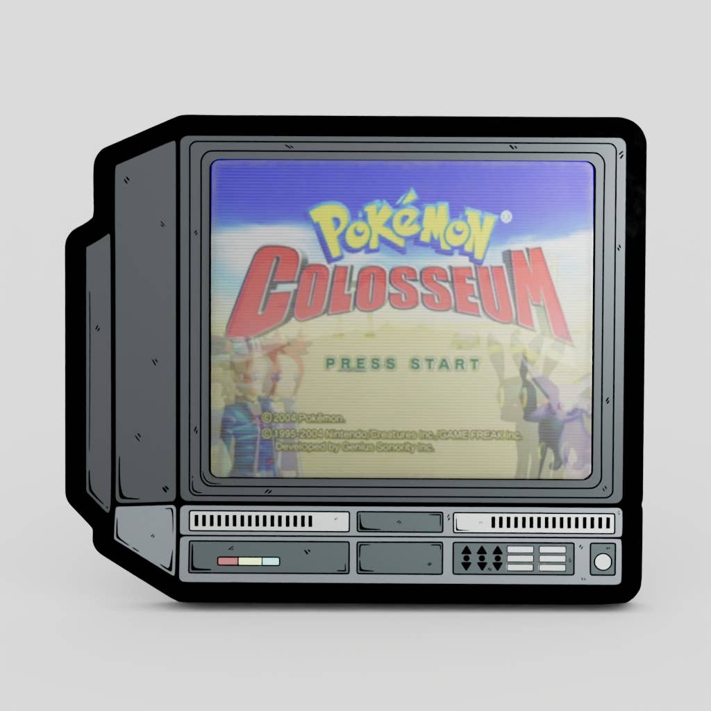 2.5" Lenticular Pokemon Colosseum CRTV Enamel Pin - NE32726