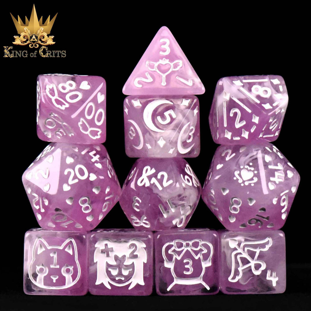 King of Crits Magical Girls - 11 Dice Set NE4226