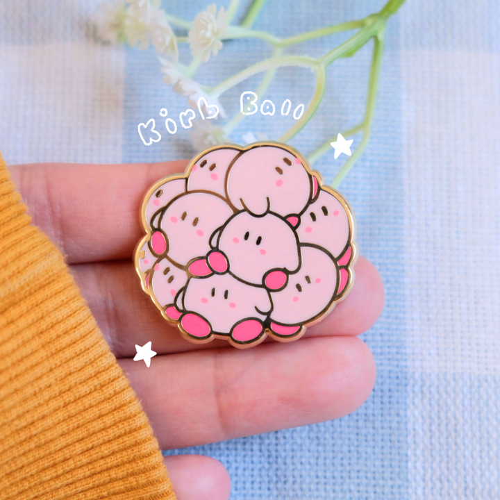 Ball of Pink Blobs Hard Enamel Gold Plated Pin NE72726