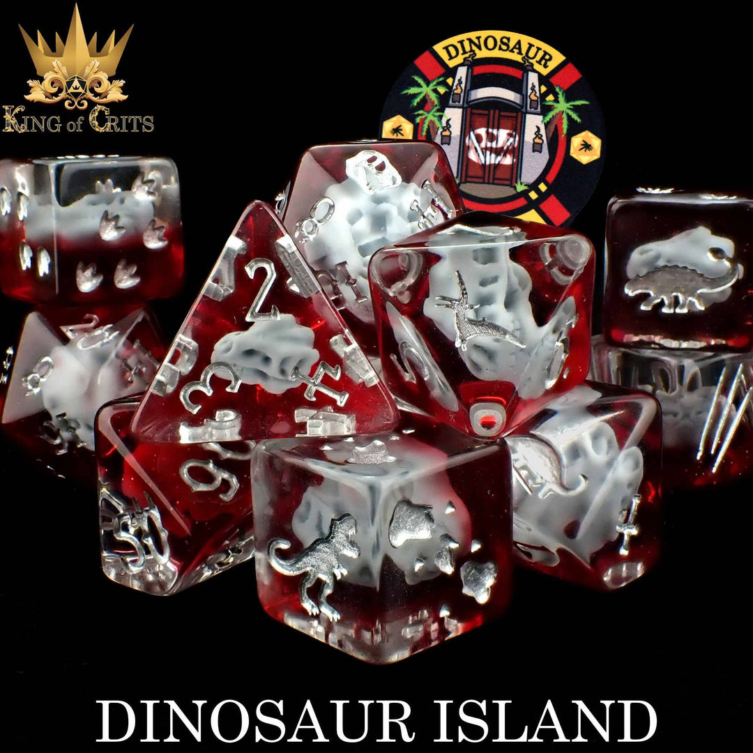 King of Crits Dinosaur Island - 11 Dice Set NE4226