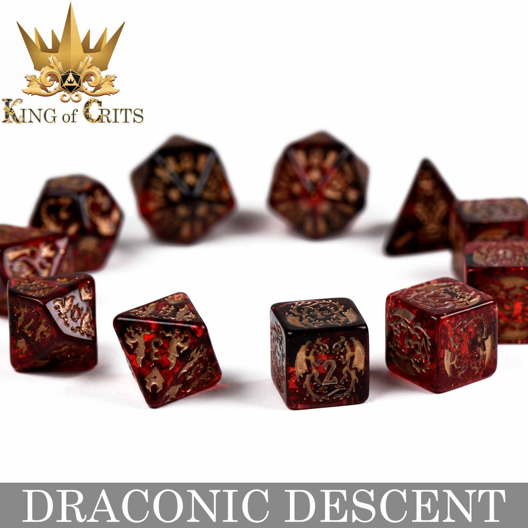 King of Crits Draconic Descent - 11 Dice Set NE4226