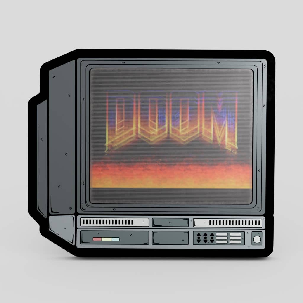 2.5" Lenticular Doom CRTV Enamel Pin - NE32726