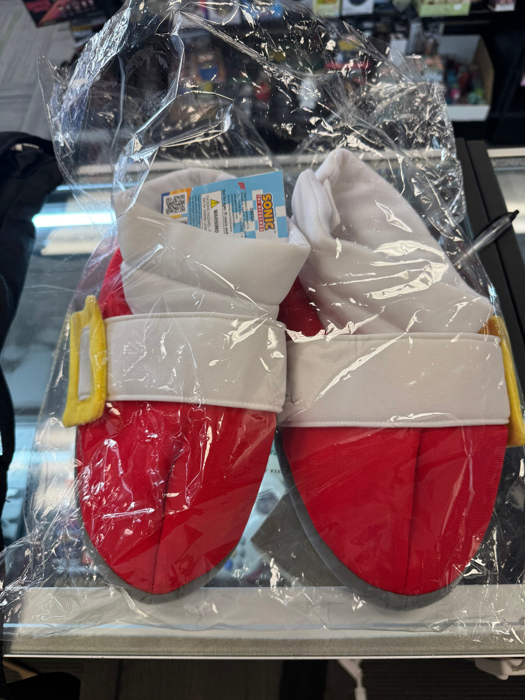 Sonic The Hedgehog Plush Adult Slippers Red ONE SIZE NEW 22025