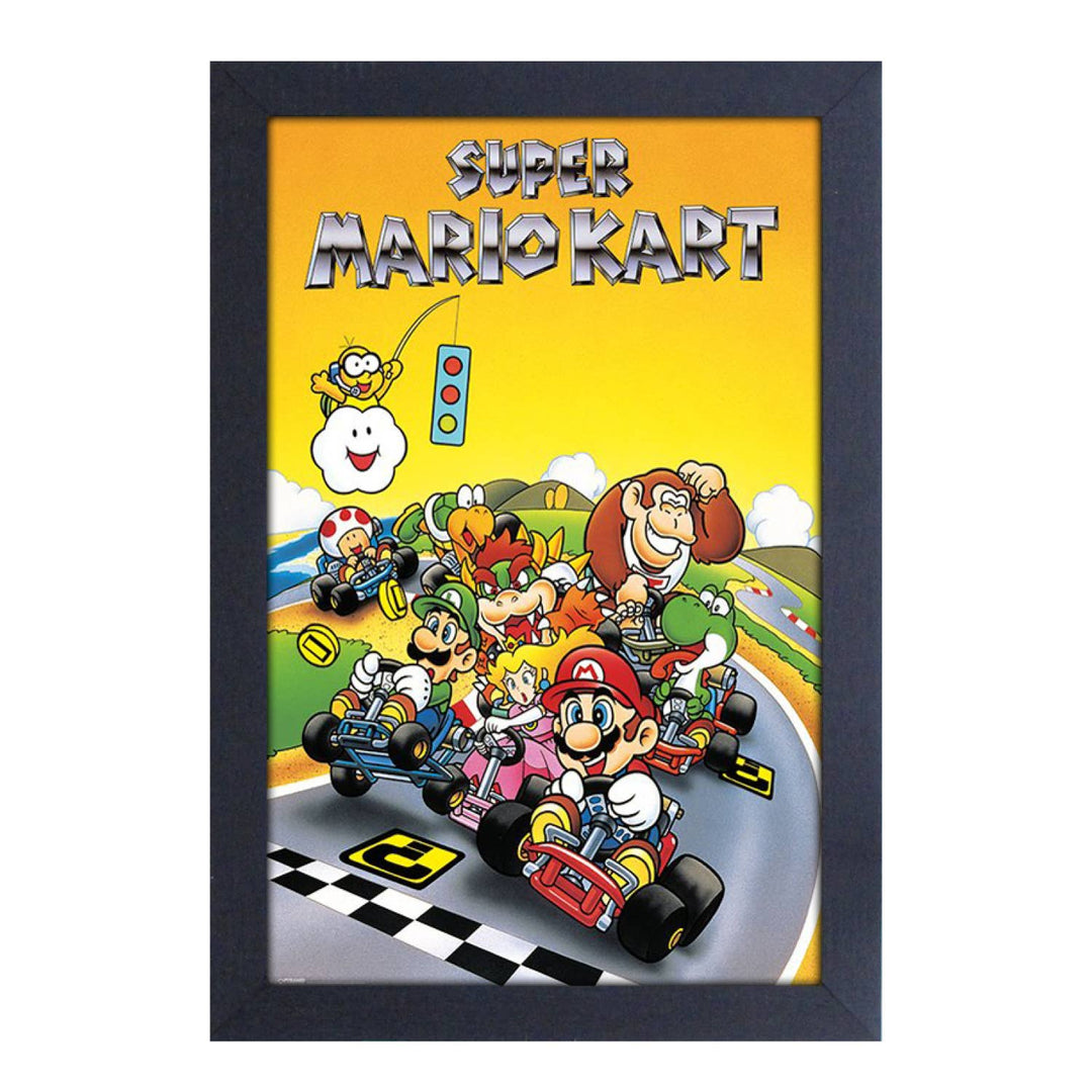 Super Mario Kart Retro Framed Art Print