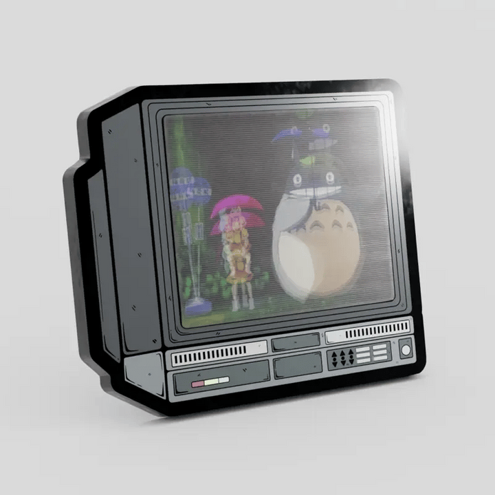 2.5" Lenticular Totoro CRTV Enamel Pin - NE32726