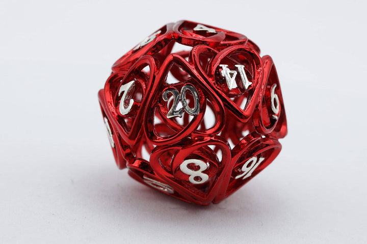 Hollow Hearts: Red Metal RPG Dice Set - NE043026