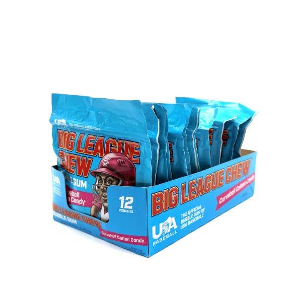 Big League Chew Curve Ball Cotton Candy Gum - NE5826