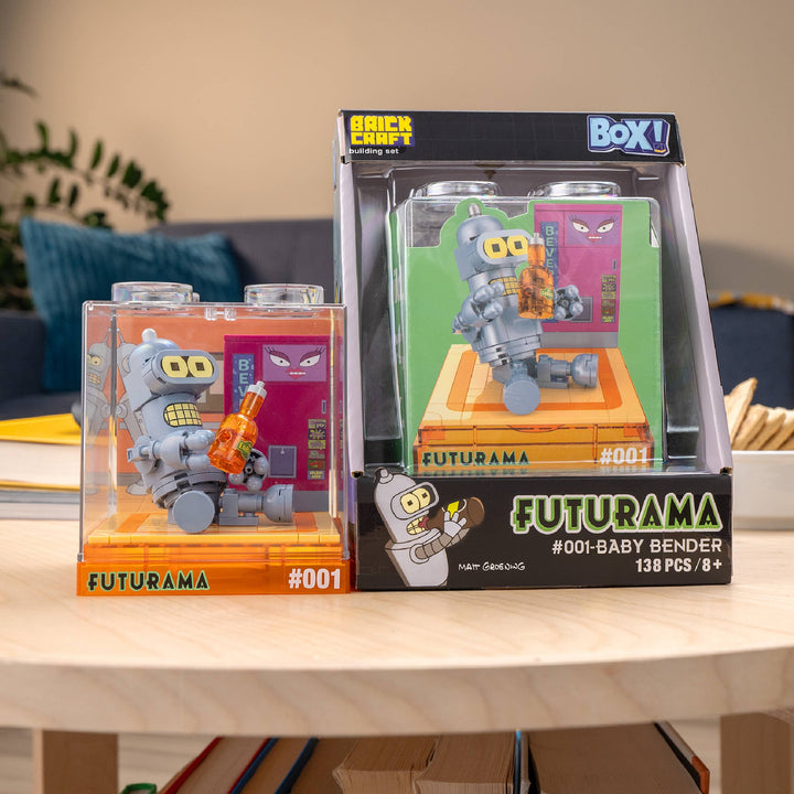 BrickCraft Futurama Baby Bender Box! Collectible Display Cube - NE33126