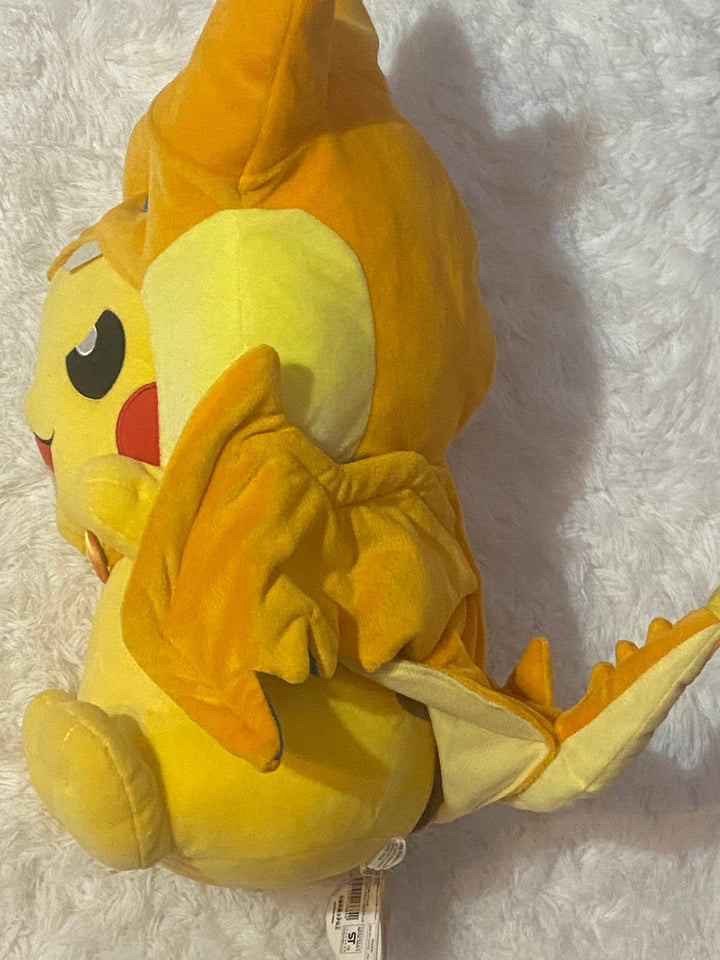 Pokémon Center Pikachu in Mega Charizard Poncho Life Size Plush Mega Tokyo 2015