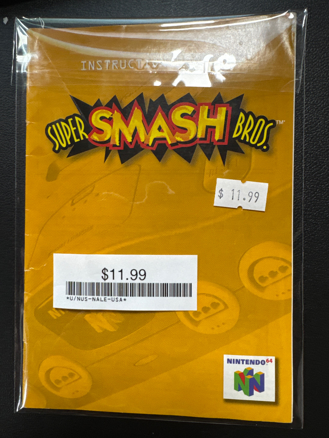 Super Smash Bros. N64 Manual Only MO52626