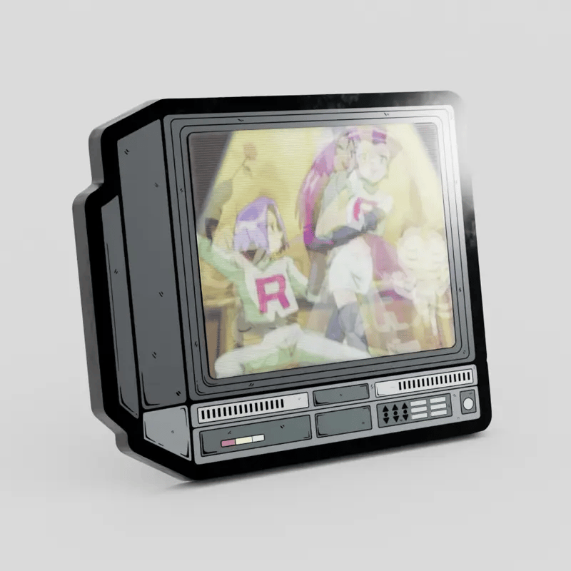 2.5" Lenticular Pokemon Team Rocket CRTV Pin